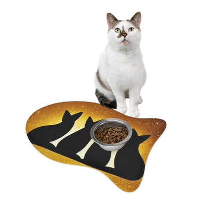 Cats in the Night Feeding Mat