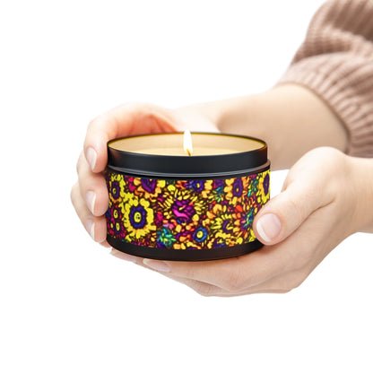 Flower Power Tin Candles