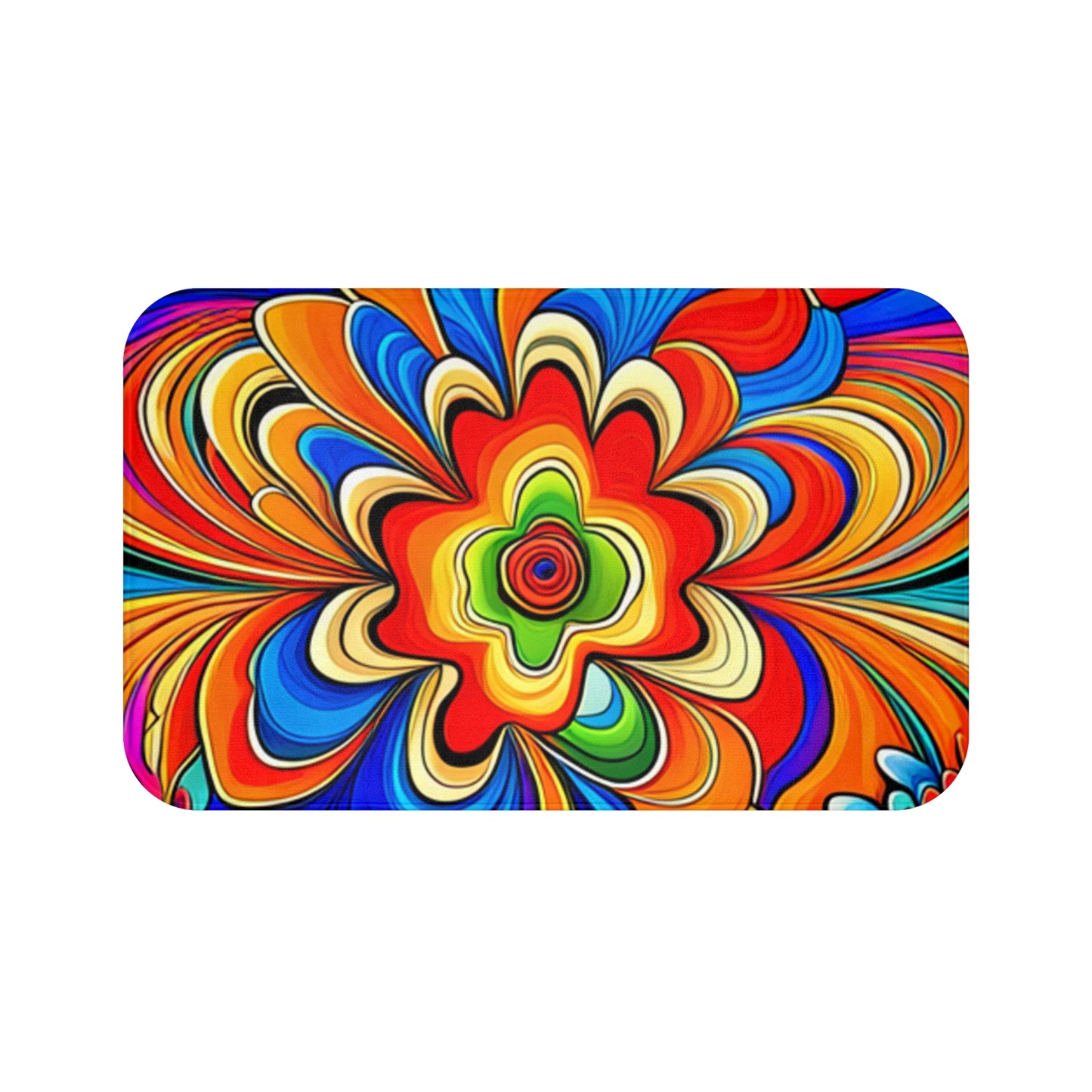 Psychedelic 60s Bath Mat