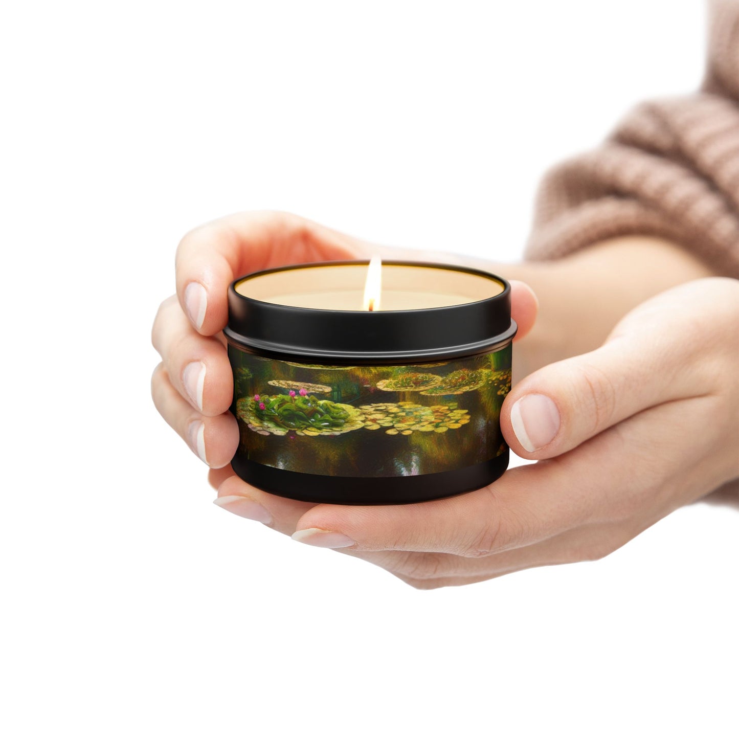 Lily Pond Tin Candle