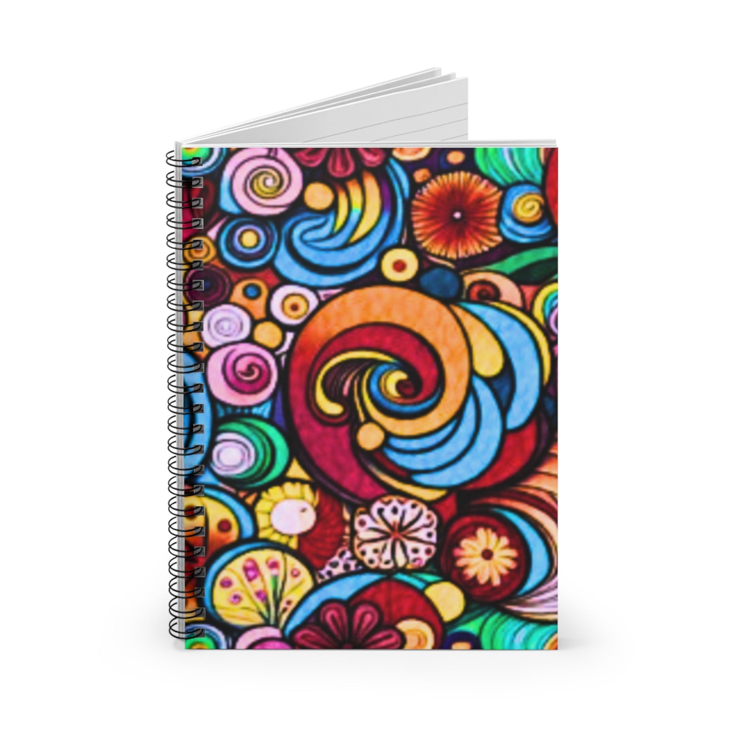 Flower Power Spiral Notebook - Ruled Line