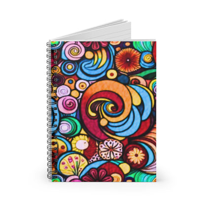 Flower Power Spiral Notebook - Ruled Line