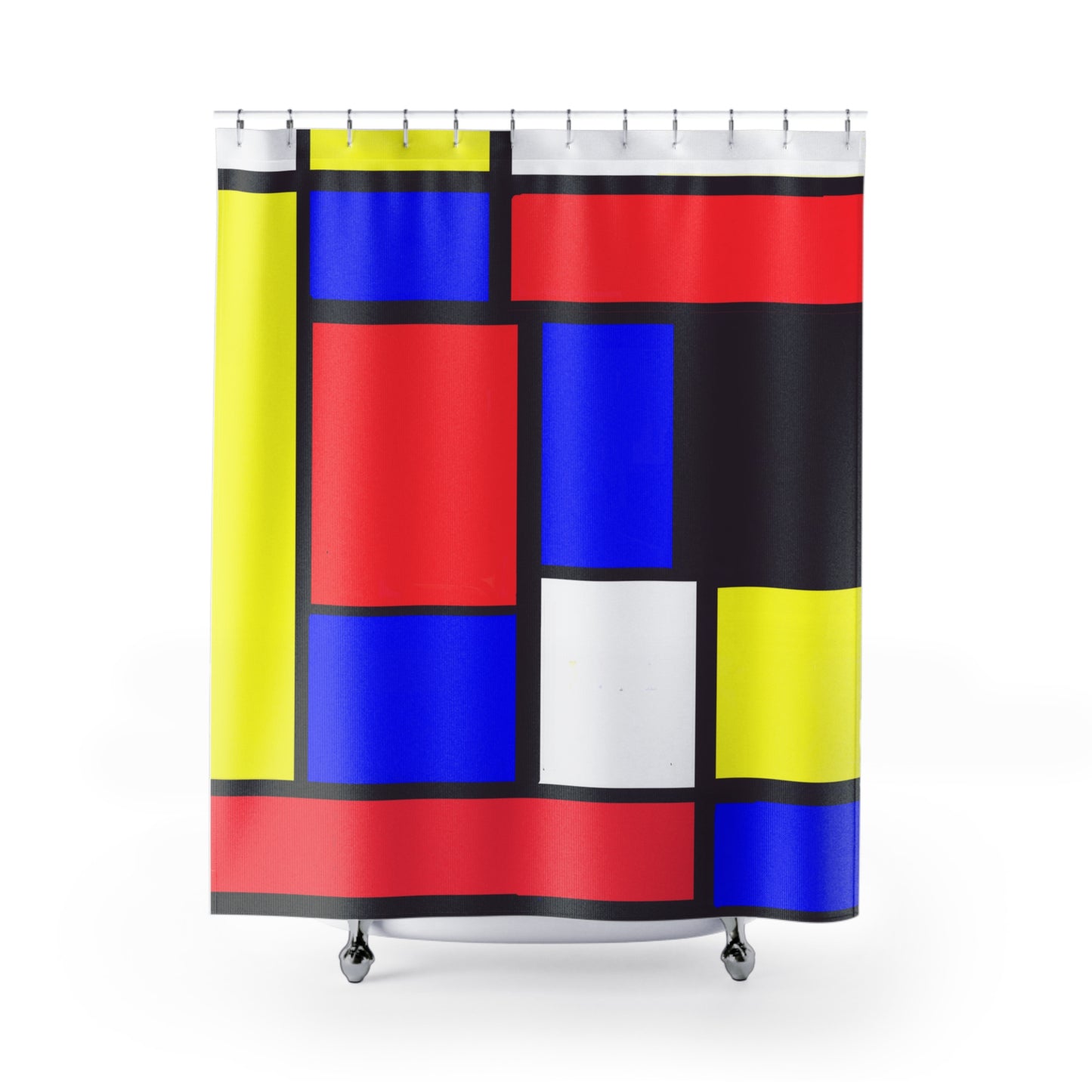 Color Block 60s Shower Curtain