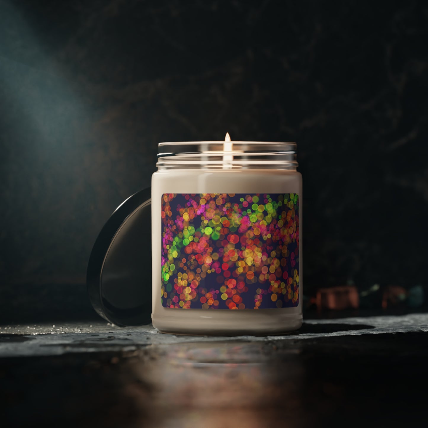 Bokeh Lights Candle