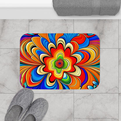 Psychedelic 60s Bath Mat