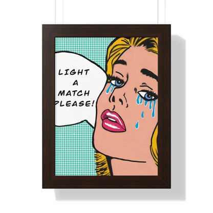 Pop Art Potty Humor Framed Vertical Poster