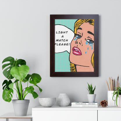 Pop Art Potty Humor Framed Vertical Poster