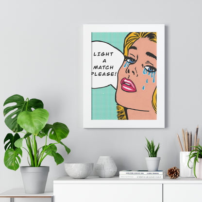 Pop Art Potty Humor Framed Vertical Poster