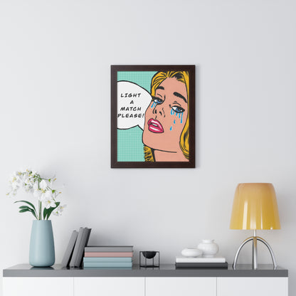 Pop Art Potty Humor Framed Vertical Poster