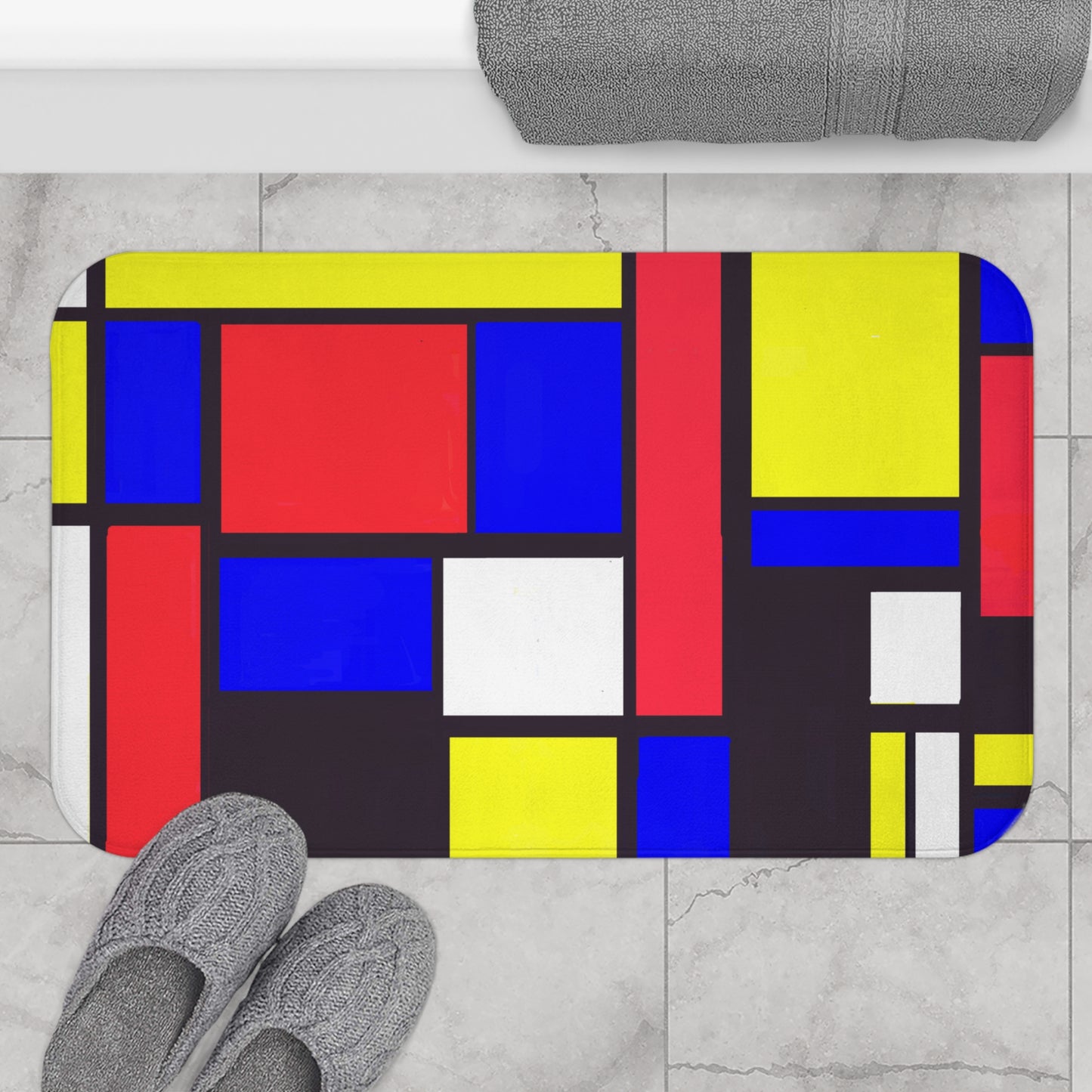 Color Block 60s Bath Mat