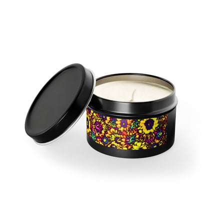 Flower Power Tin Candles