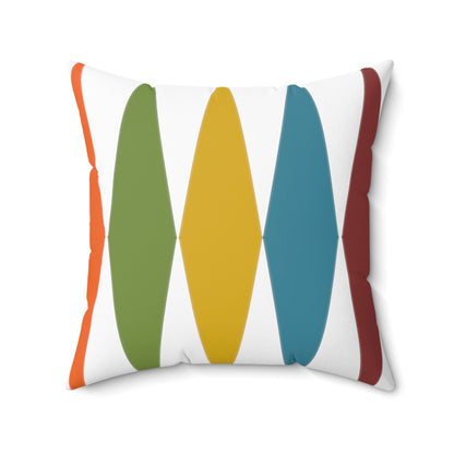 Square Pillow in Bold Mid-Century Modern