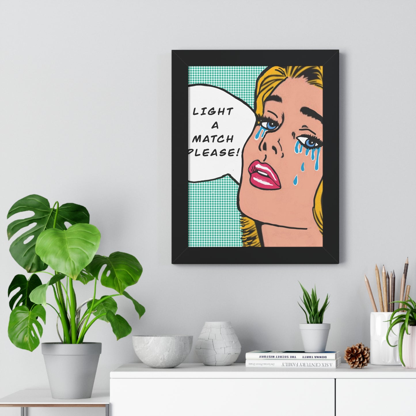 Pop Art Potty Humor Framed Vertical Poster