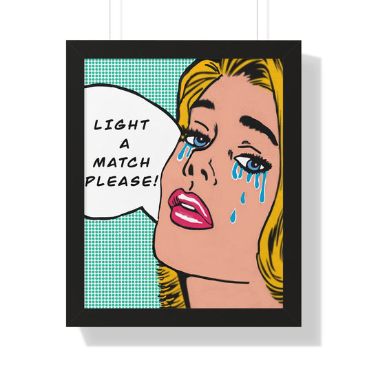 Pop Art Potty Humor Framed Vertical Poster