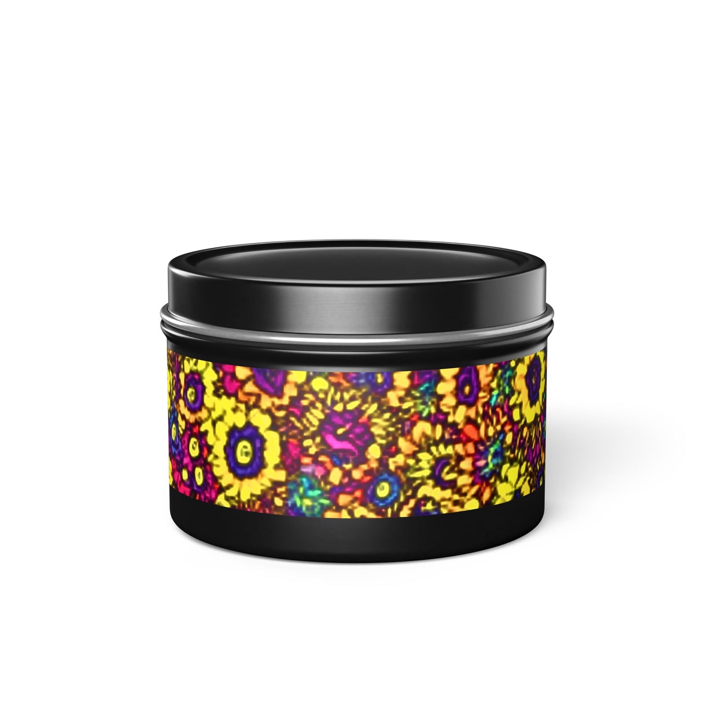 Flower Power Tin Candles