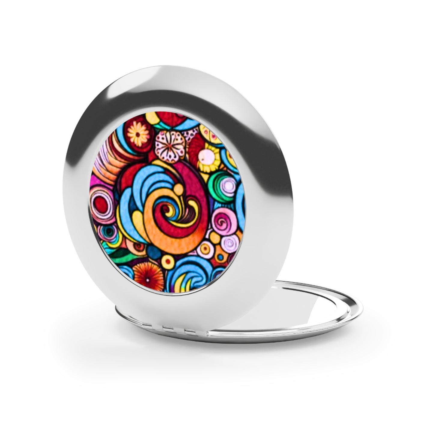 Flower Power Compact Travel Mirror