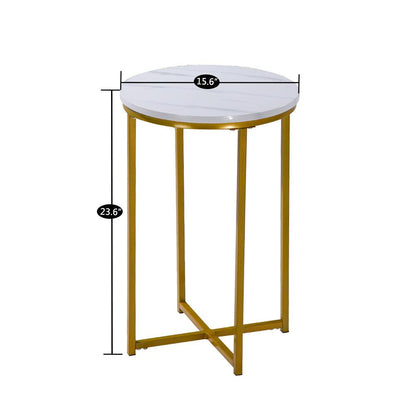 Side Table Nightstand round Side End Accent Coffee Table Golden