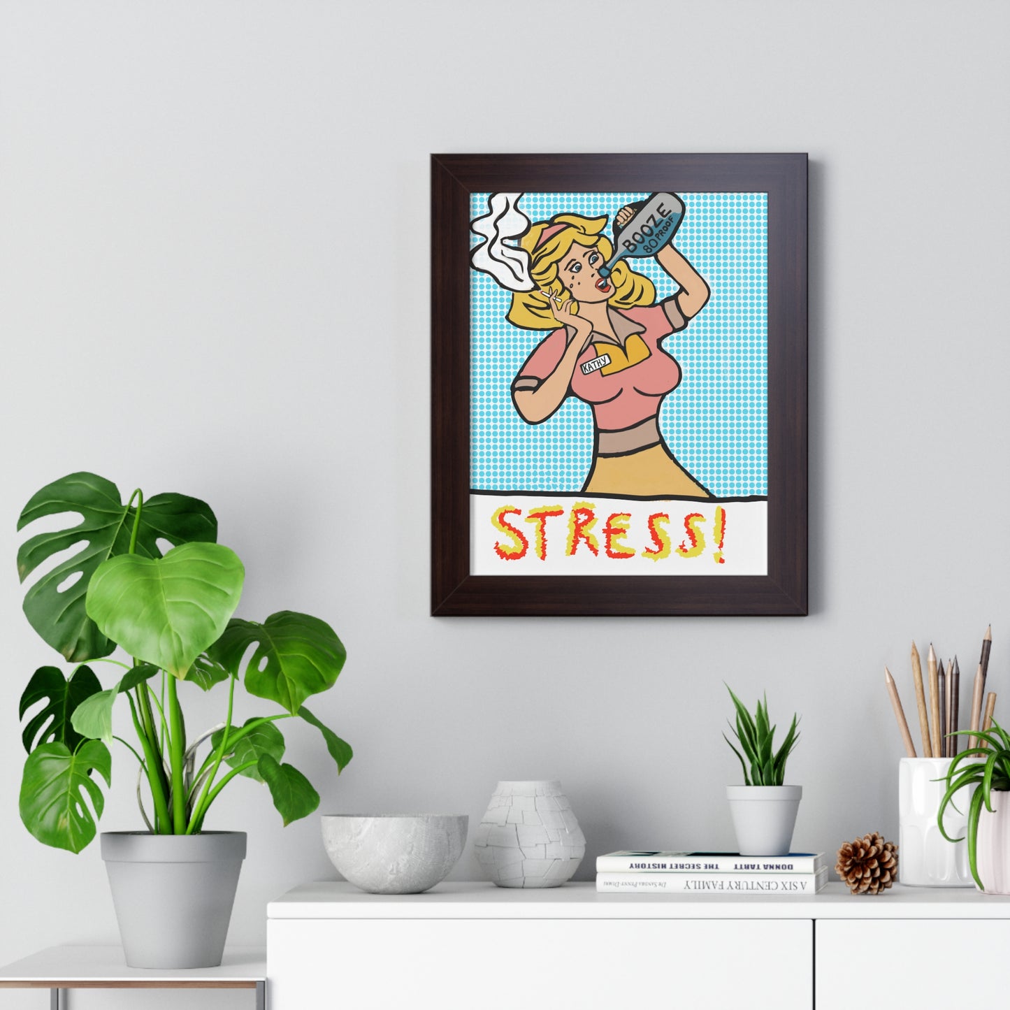 Kathy is Stressed! Framed Poster