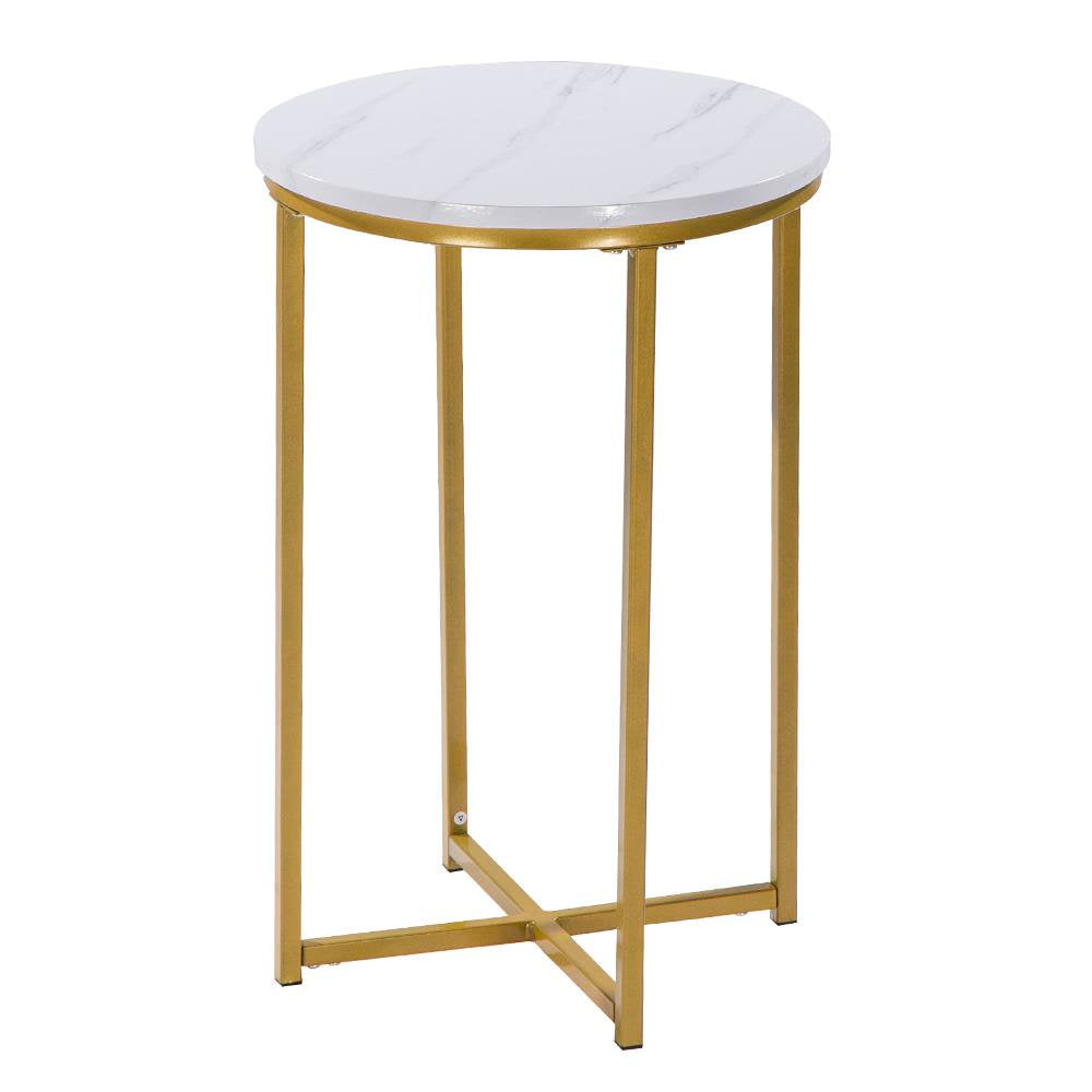 Side Table Nightstand round Side End Accent Coffee Table Golden