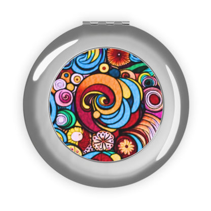 Flower Power Compact Travel Mirror