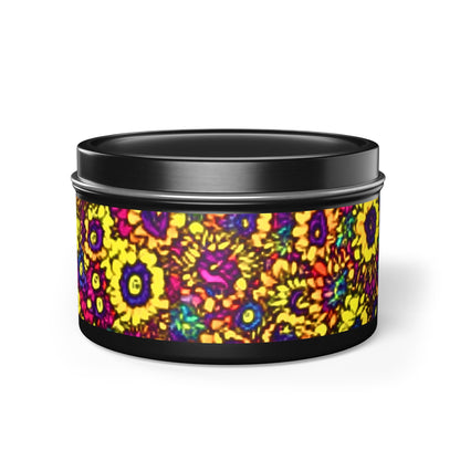 Flower Power Tin Candles