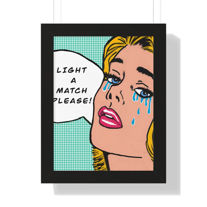 Pop Art Potty Humor Framed Vertical Poster