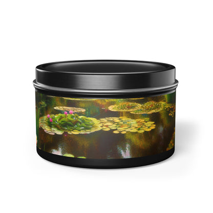 Lily Pond Tin Candle