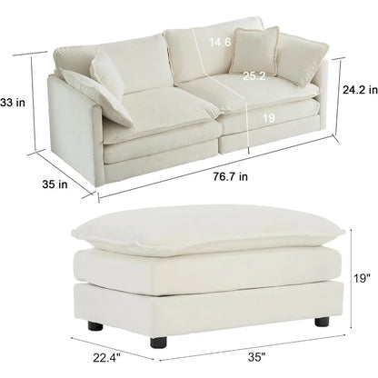 Deep Seat Sectional Sofa