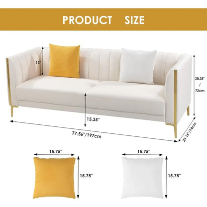 Sofa with 2 Throw Pillows