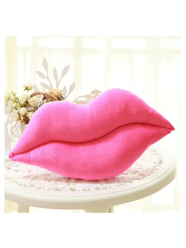 Lip Shaped Throw Pillow