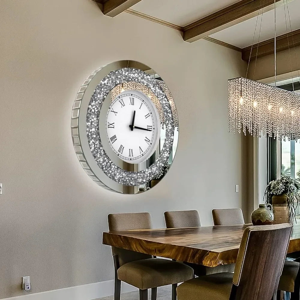 Diamond Mirror Clock