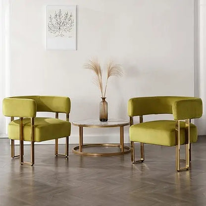 Rounded Accent Chairs Set of 2