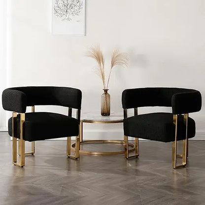 Rounded Accent Chairs Set of 2