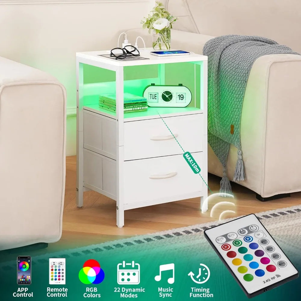 Nightstand with Charging Station