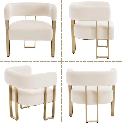 Rounded Accent Chairs Set of 2