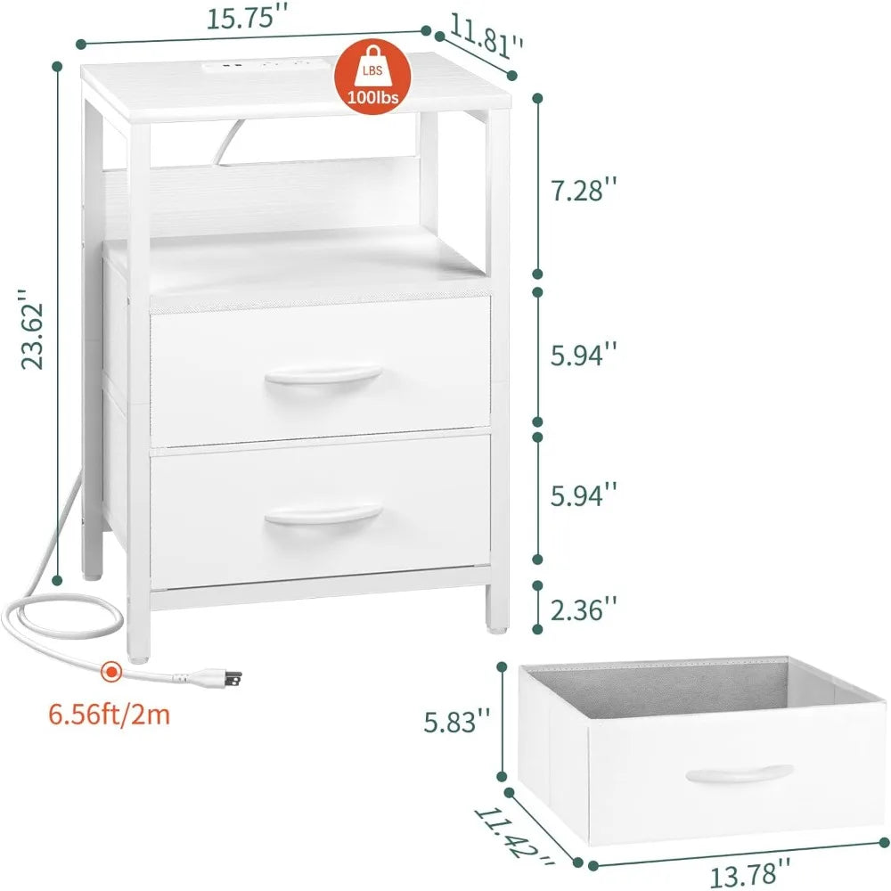 Nightstand with Charging Station