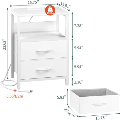 Nightstand with Charging Station