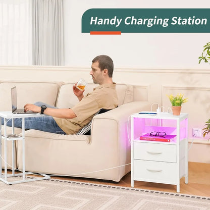 Nightstand with Charging Station