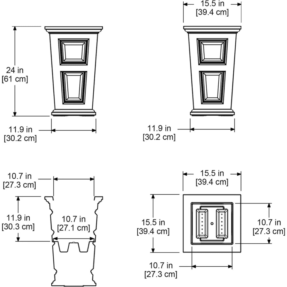 Classic Tall Planters Two Pack