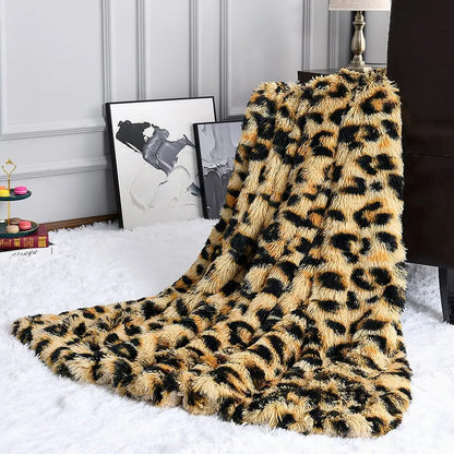 Luxury leopard Throw Blanket