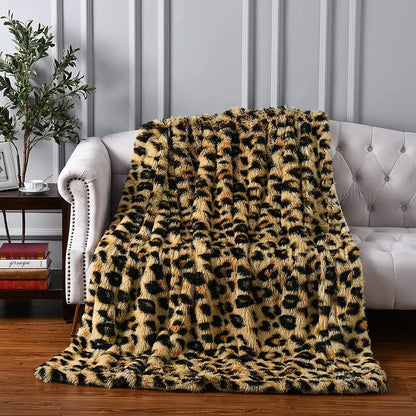 Luxury leopard Throw Blanket