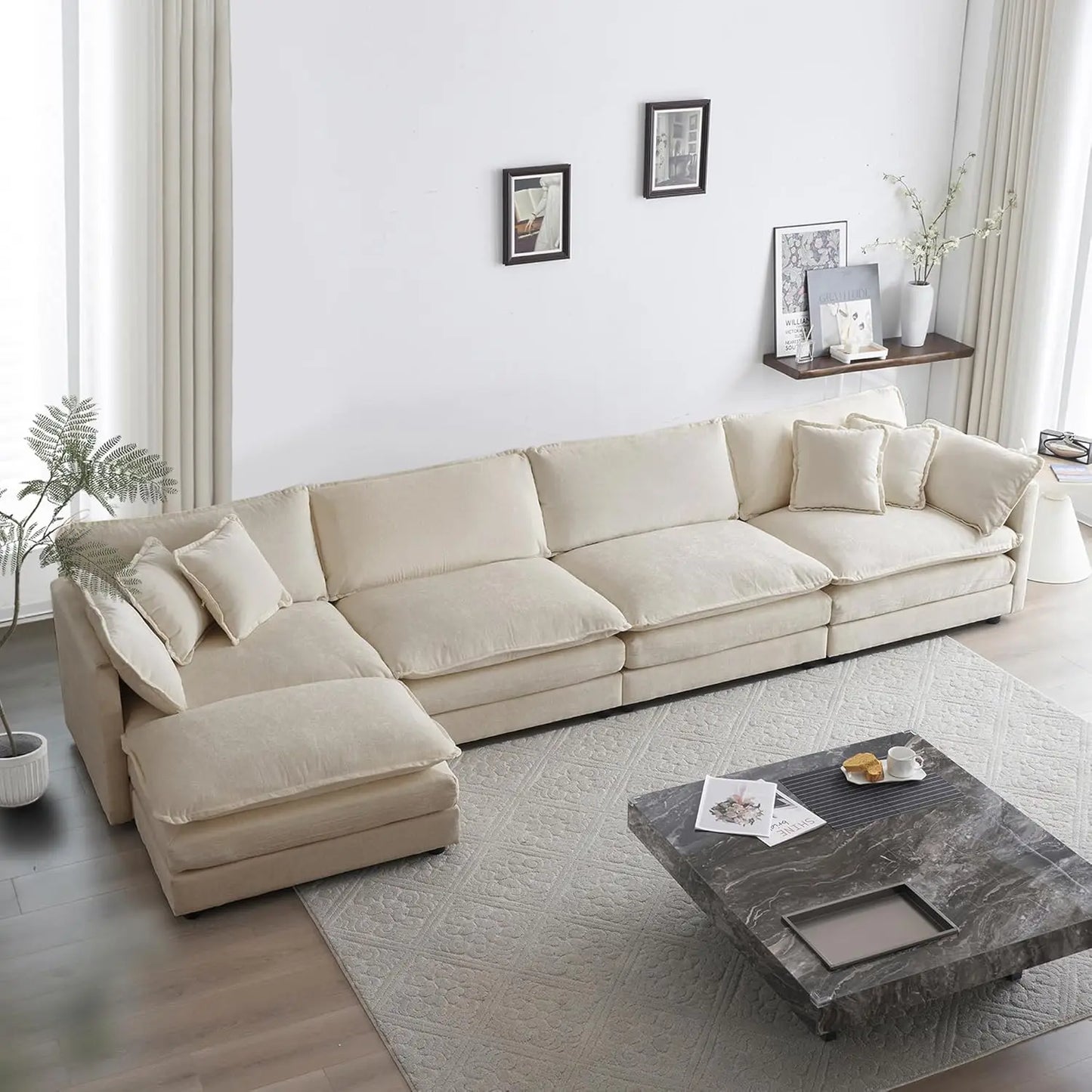 Deep Seat Sectional Sofa