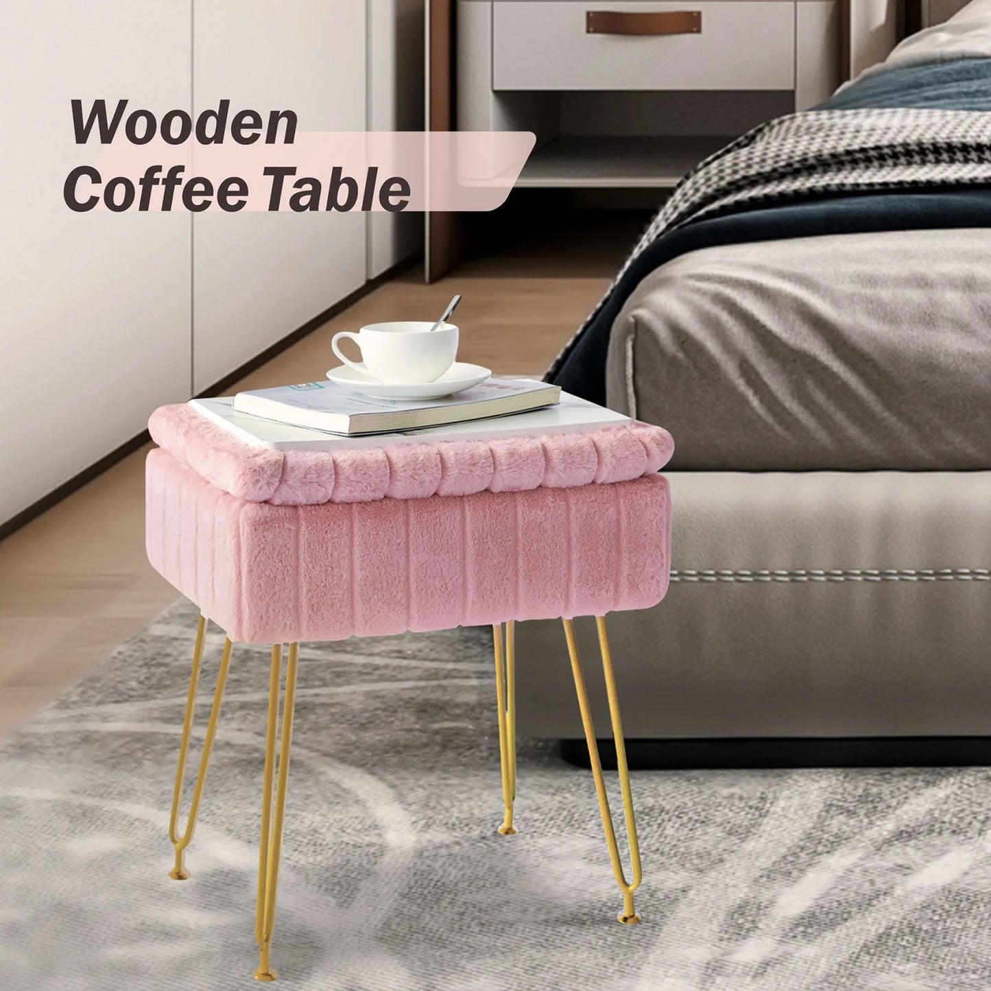 Vanity Stool with Storage