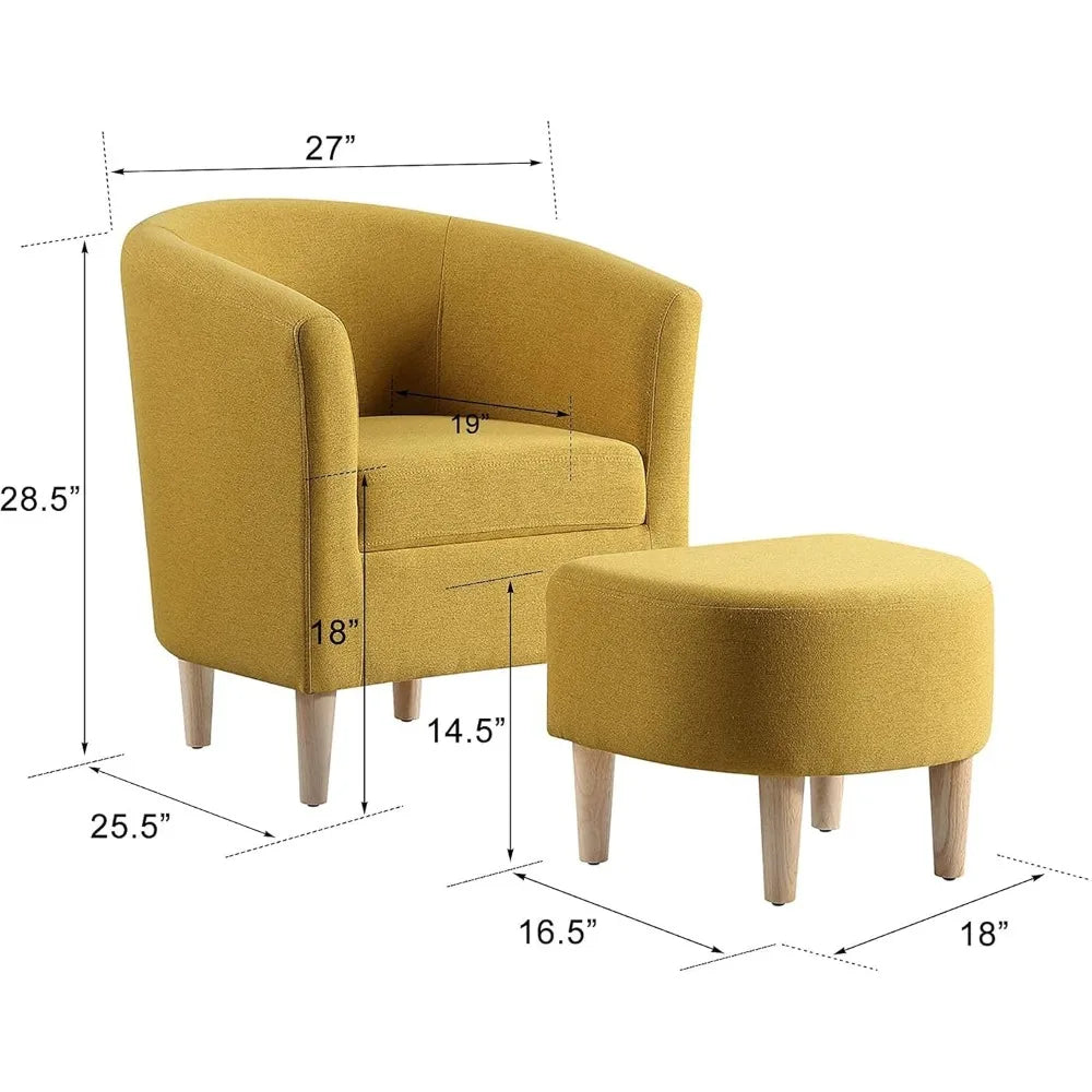 Luxe Chair with Ottoman