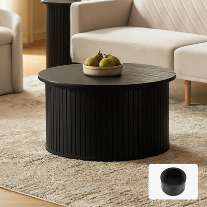 Round Coffee Table with Storage