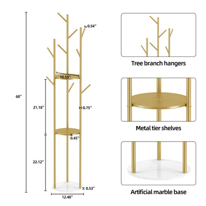 Marble Metal Coat Rack