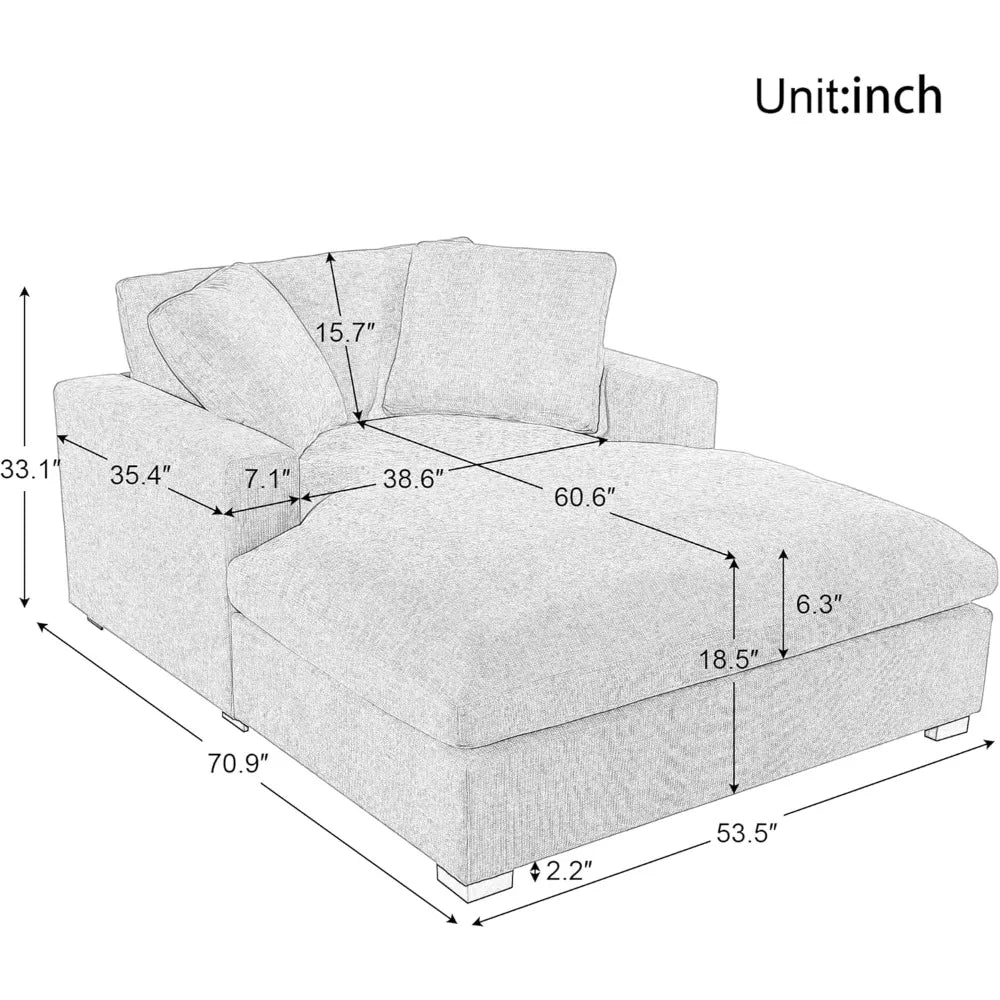 Oversized Chaise Lounge