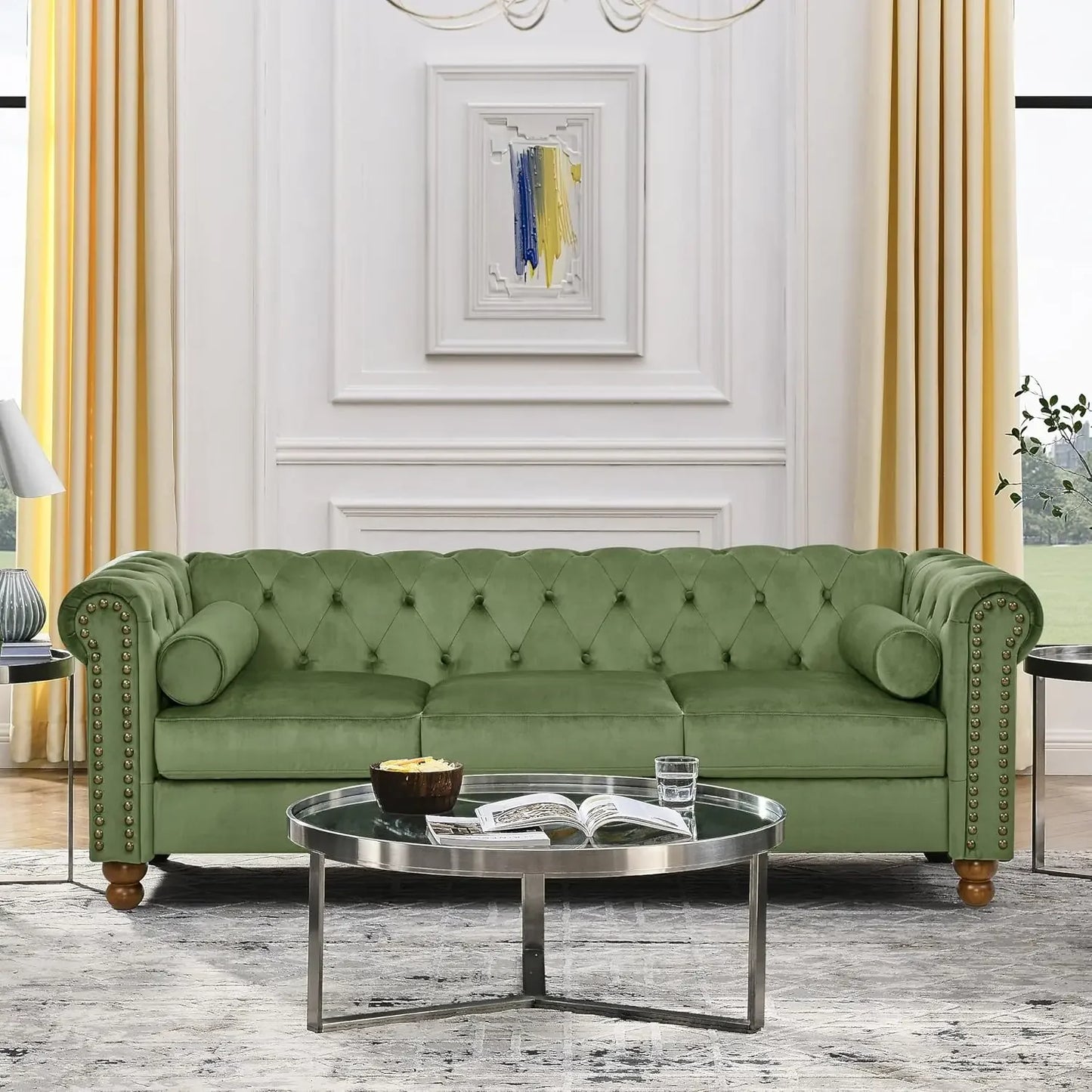 Velvet Couch and Loveseat