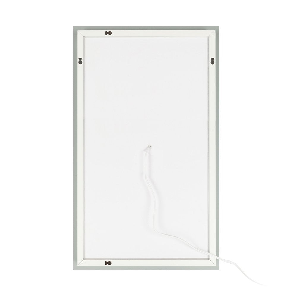 Anti-Fog Wall Mounted Lighted Vanity Mirror LED Bathroom Mirror anti Fog and IP67 Waterproof, Rectangle 40"X24" Silver