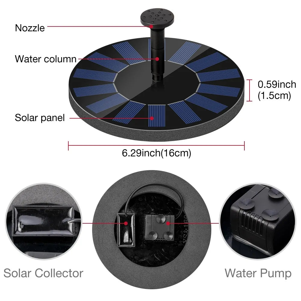 Outdoor Mini Solar Fountain